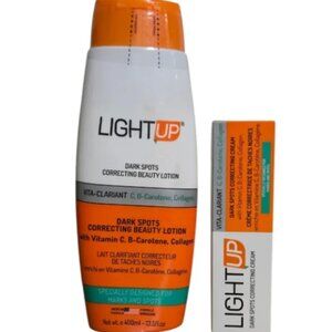 Light Up Dark Spots Correcting Beauty Lotion And Tube Cream